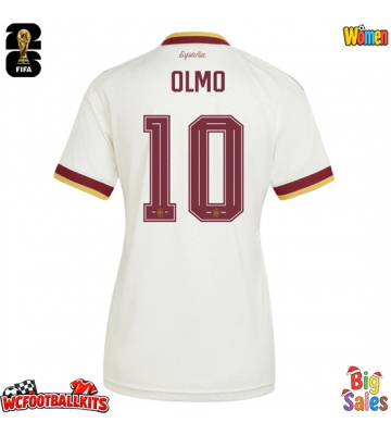 Spain Dani Olmo #10 Replica Away Stadium Shirt for Women World Cup 2026 Short Sleeve